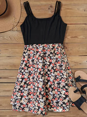 Floral Print Spaghetti Dress Sleeveless Summer Women's Clothing