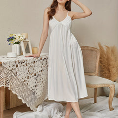 V Neck Slip Nightdress Spaghetti Strap Sleep Dress