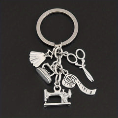 Y2K Metal Sewing Machine Key Chain for Women Girl Gift
