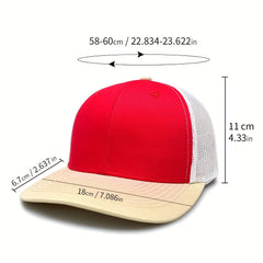 Wide Brim Baseball Cap Block Sunscreen Trucker Hat Mesh Breathable Snapback