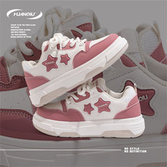 Women's Star Pattern Skate Shoes Non-slip Flatform Sneakers