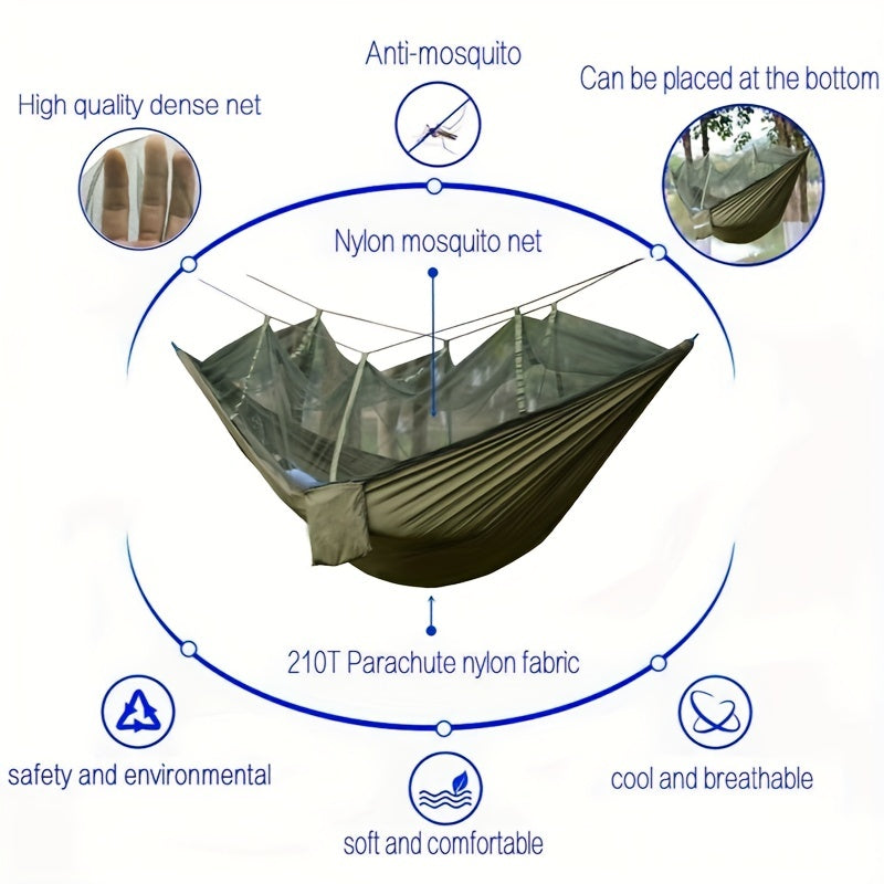 Ultralight Camping Hammock With Mosquito Net for 1-2 People
