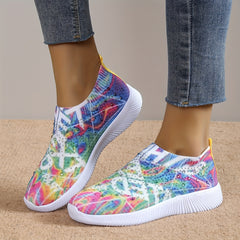 Rhinestone Decor Flat Slip On Casual Skate Shoes Women's Footwear