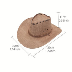 Men's Summer Denim Hat Linen Embossed Vintage Style Sun Hat