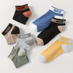 7 Pairs Letter Print Socks All-match Short Socks Women's Stockings