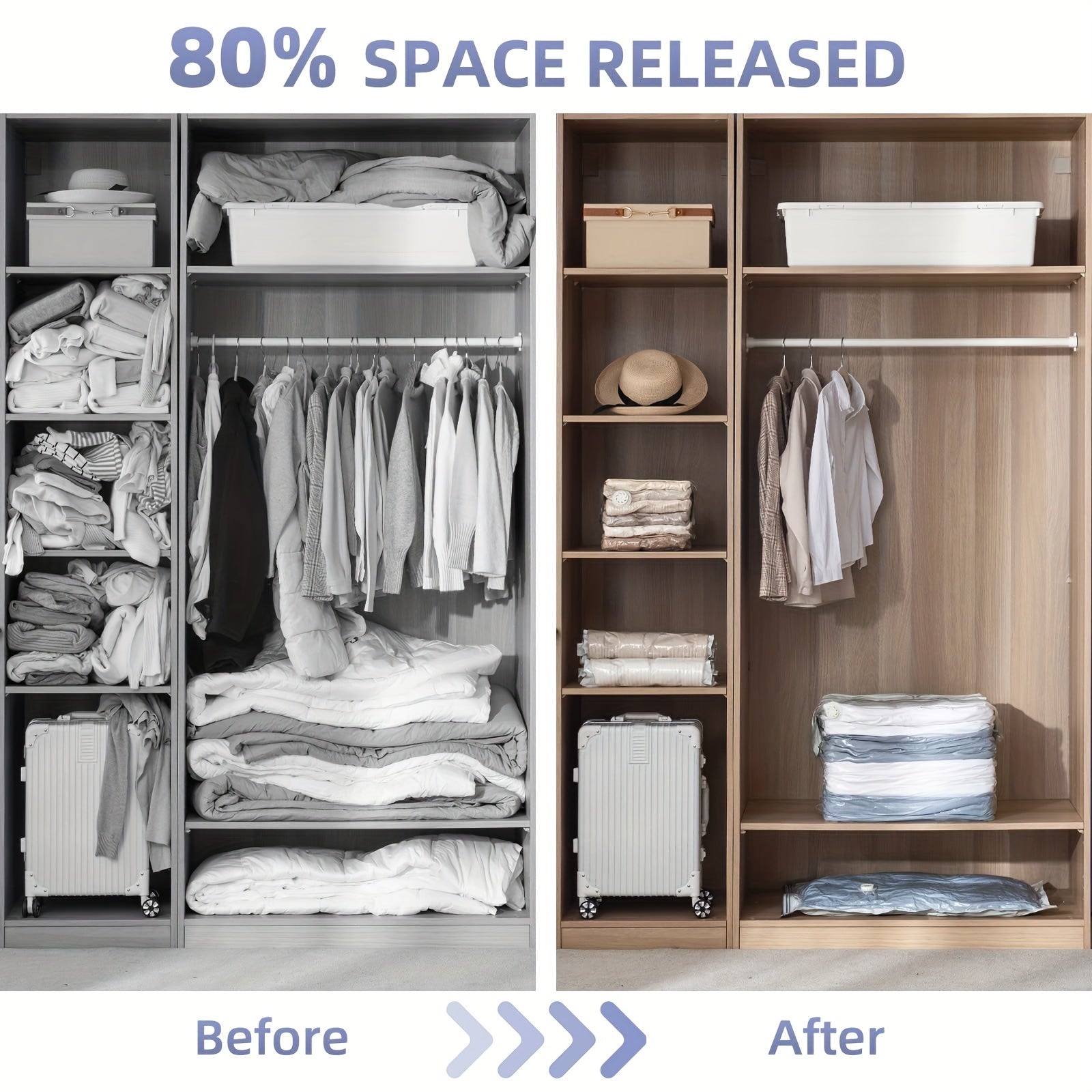 1pc Space Saver Vacuum Storage Bags Jumbo Cube