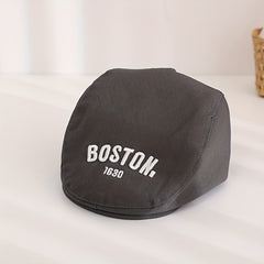 Adjustable Summer Mens Peaked Cap With Boston Embroidery
