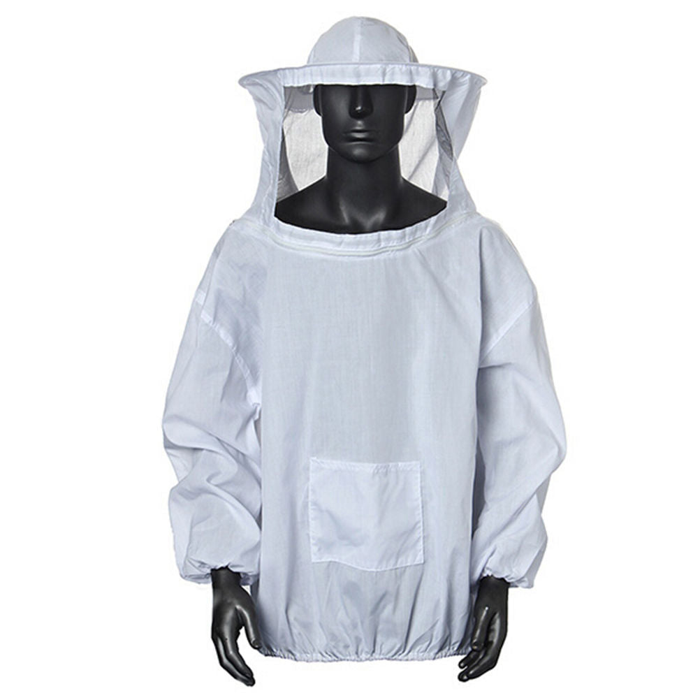 Breathable Beekeeping Suit Half Body Smock With Veil Beekeeper Outfit
