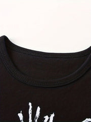 Baby Boys Giraffe Print T-shirt Summer Short-sleeved Top