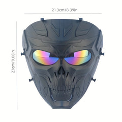 Skull Helmet Mask with Goggles for Halloween