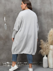 Women's Plus Size Open Front Cardigan with Pockets
