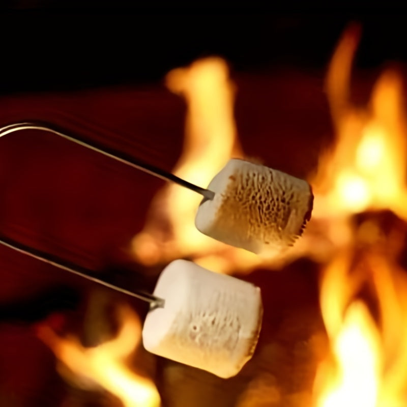 10pcs Roasting Sticks Extendable Stainless Steel Skewer Fork Roasting Smores