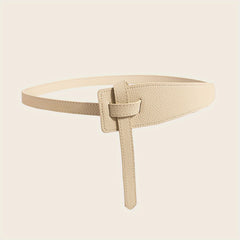 Soft Lychee Pattern Adjustable Girdle Women's Decorative Waistband Dress Belts