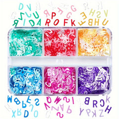 Holographic Alphabet Glitter Flakes Resin Mold Filler