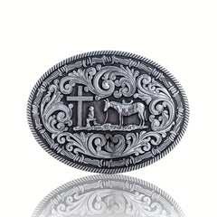 Praying Cross Cowboy Belt Buckle