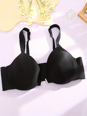 Front Closure Full Cover Invisible Underwire Push Up Bra