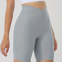 Peach High Waist Yoga Shorts Tummy Control Sports Shorts