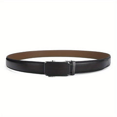 Men's Leather Belt Automatic Buckle Two-layer Cowhide Suit Jeans All Match