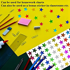 540pcs Foil Metallic Star Stickers - Reward for Home, School