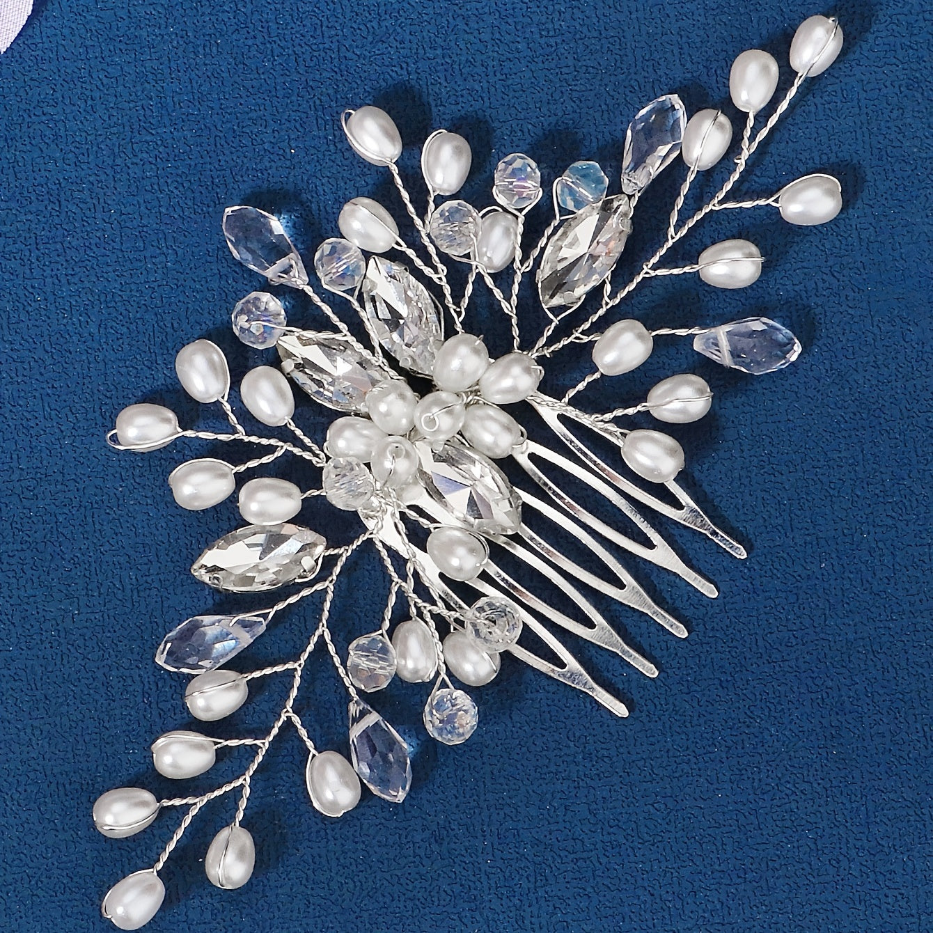 Crystal Bead Bridal Hair Comb Wedding Headpiece