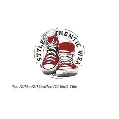 2pcs Shoes Iron On Patch Appliqued Tops DIY Warm Stickers