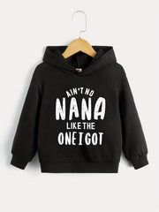Letter Series Boys Hooded Sweatshirt