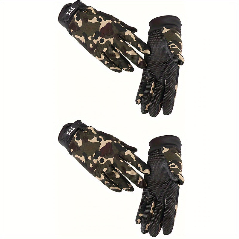 Men's Anti Slip Full Finger Gloves for Outdoor Sports