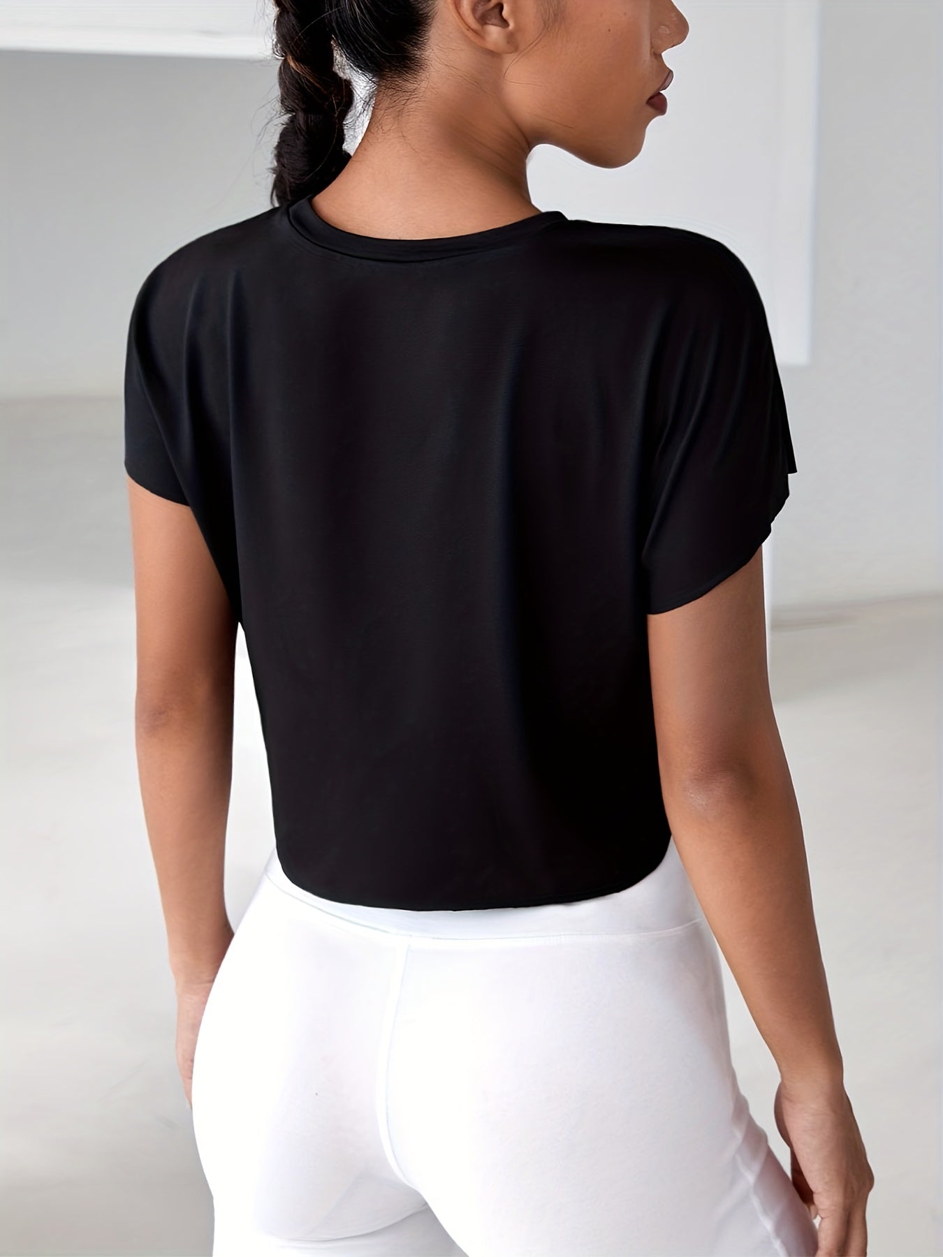 Casual Sports T shirts Round Neck Summer Tee Women's Tops