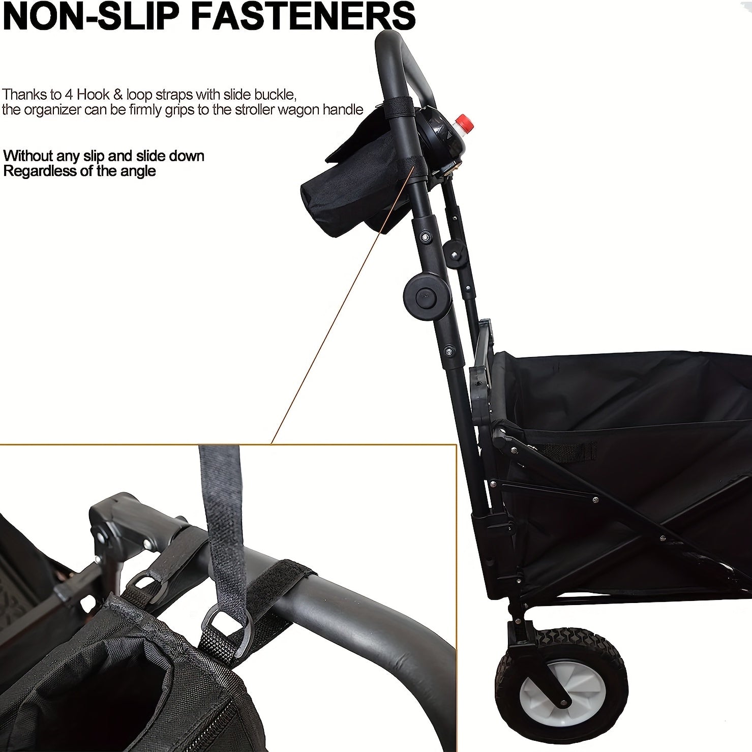 Non-Slip Organizer for Wagon Parent Console Caddy with Cup Holders