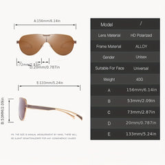 Men's Vintage Polarized Sunglasses Classic UV 400 Zipper Glasses Case