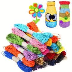 24 Colors Long Paper Rope Paste Painting DIY Material Kindergarten Decoration