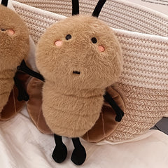 Plush Roach Dolls 2pcs Soft Brown Cockroach Decorations Fun Gift