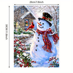 5D Snowman DIY Rhinestone Painting Kit Christmas Decorative Art