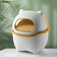Mini Cartoon Desktop Trash Can Flip Top Storage Trash Can