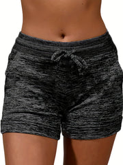 Dog Paw Print Shorts Elastic Waist Summer Women's Clothing