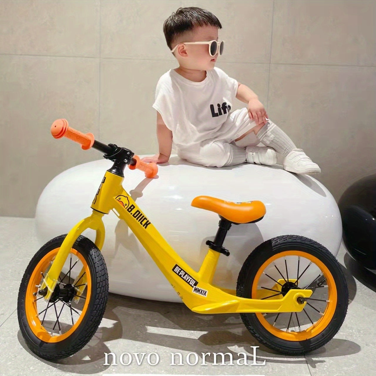 Little Yellow Duck Balance Bike for Ages 1-6 No Pedal Sliding Learning Bike