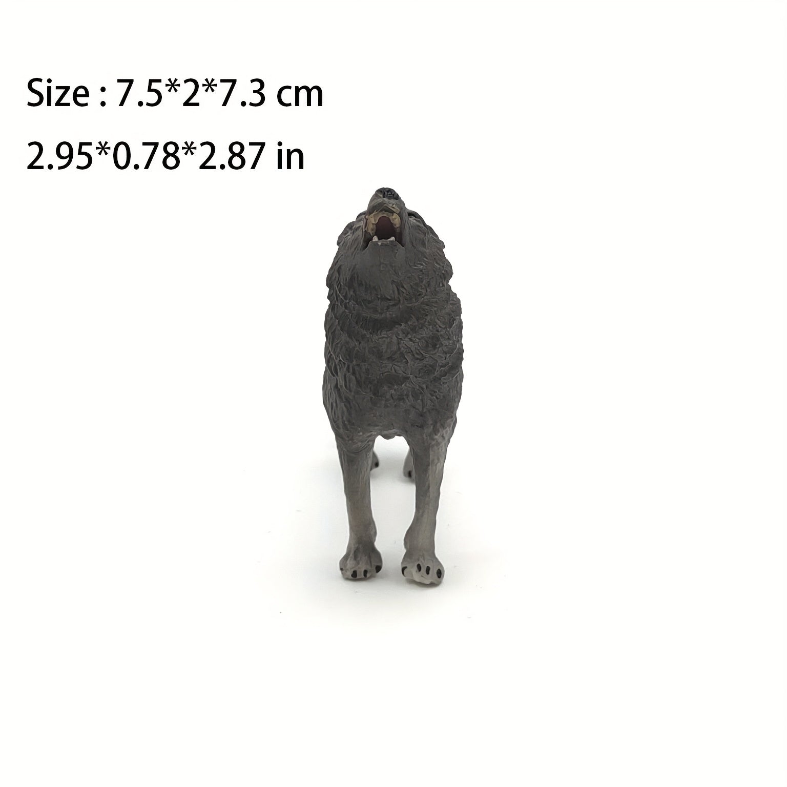 Realistic Wolf Howling Model with Textured Fur & Expressive Eyes