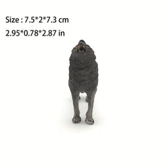 Realistic Wolf Howling Model with Textured Fur & Expressive Eyes
