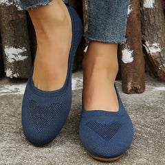 Women's Knitted Ballet Flats Lightweight Slip On Shoes