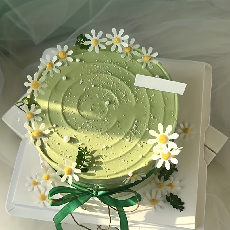 8pcs Small Daisy Cake Inserts Fondant Daisy Inserts