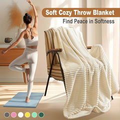 Large Plush Yoga Mat Towel Non-slip Solid Fitness Pilates Blanket