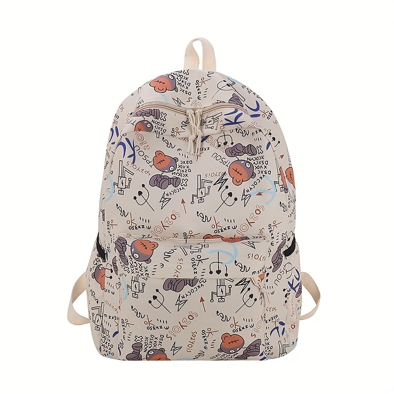 Casual Graffiti Backpack Large Capacity Travel Bag Boys Girls Bag