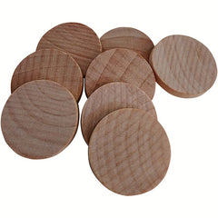 120pcs 2.54cm Natural Wood Slices Round Coins for DIY Arts & Crafts