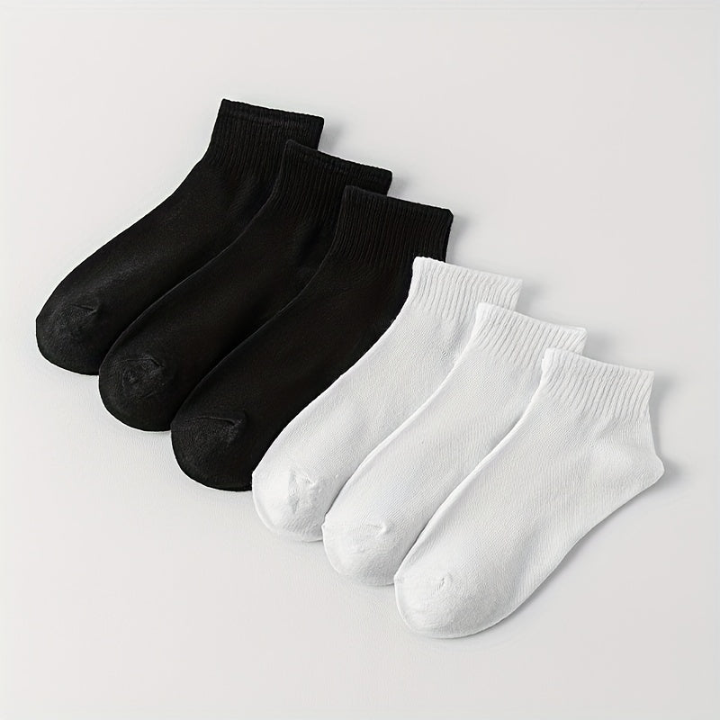 6 Pairs Solid Short Socks Women's Stockings