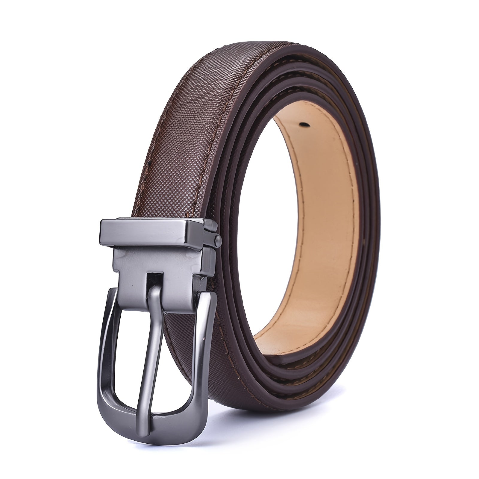 Solid Belt With Buckle For Jeans And Pants - Teenager Student