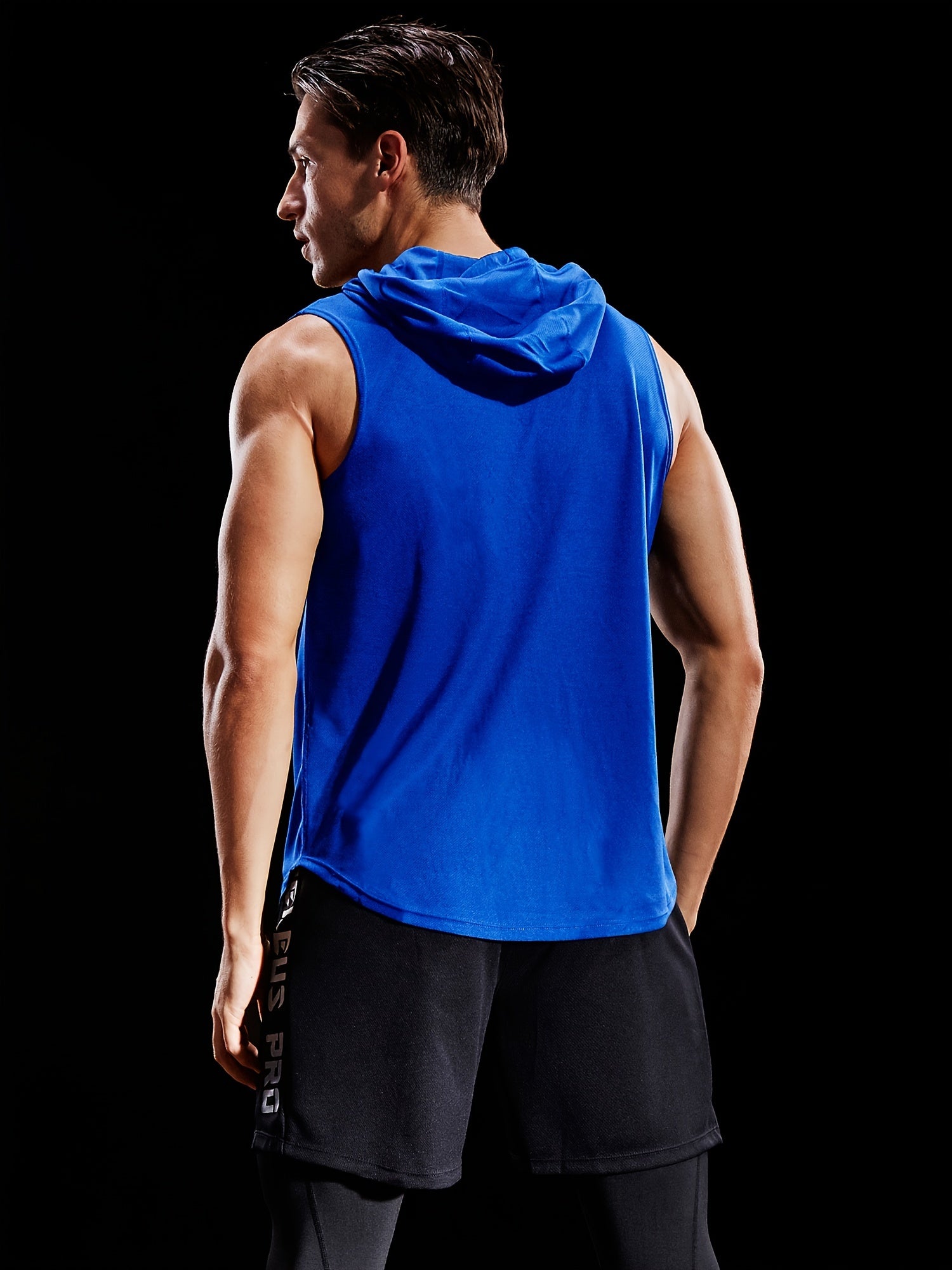 Men's Sleeveless Hooded Vest Quick Drying Sportswear