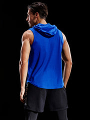 Men's Sleeveless Hooded Vest Quick Drying Sportswear