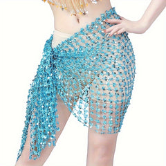 Sequin Square Scarf Belly Dance Costume Hip Cover