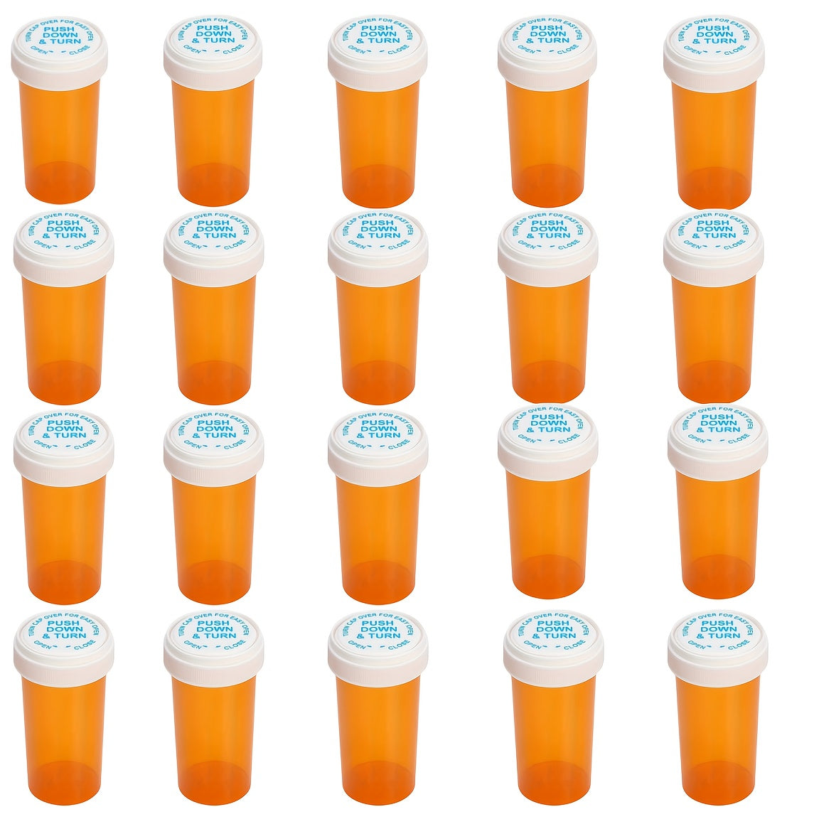 20 Portable Capsule Dispensing Bottles for Travel Use