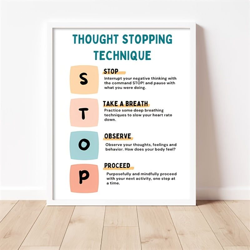 Mindfulness Therapy Office Decor for Calming Down - Mental Health Coping Skills